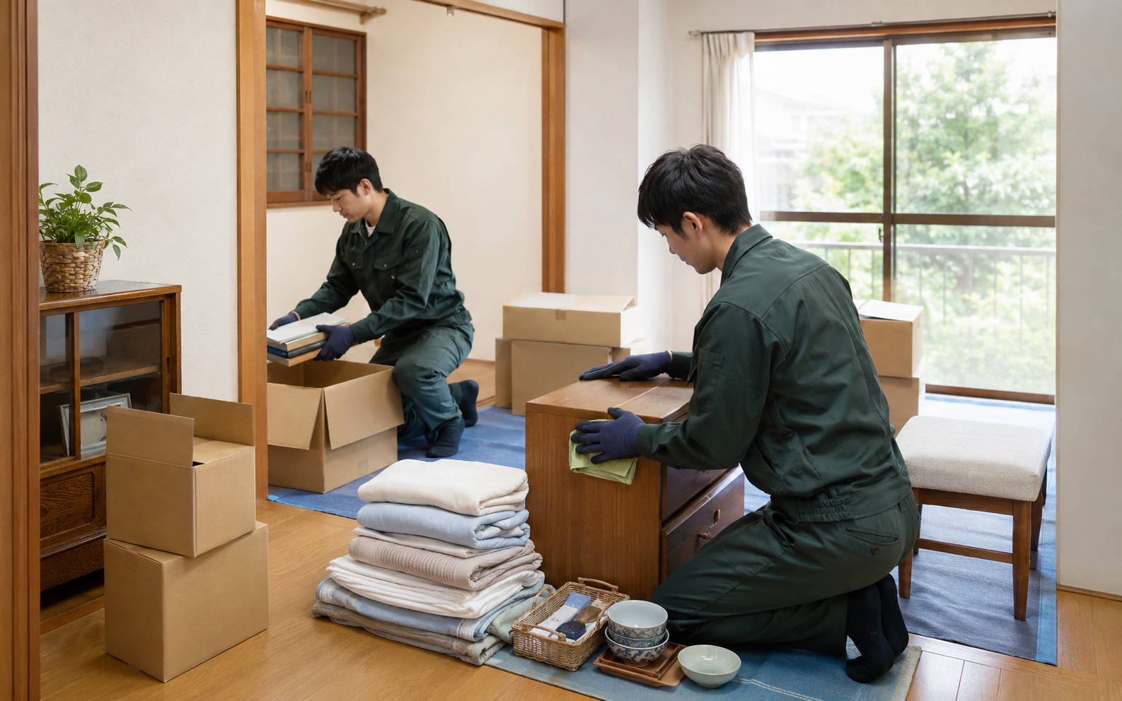 便利屋スタッフによる片付け作業のイメージ写真